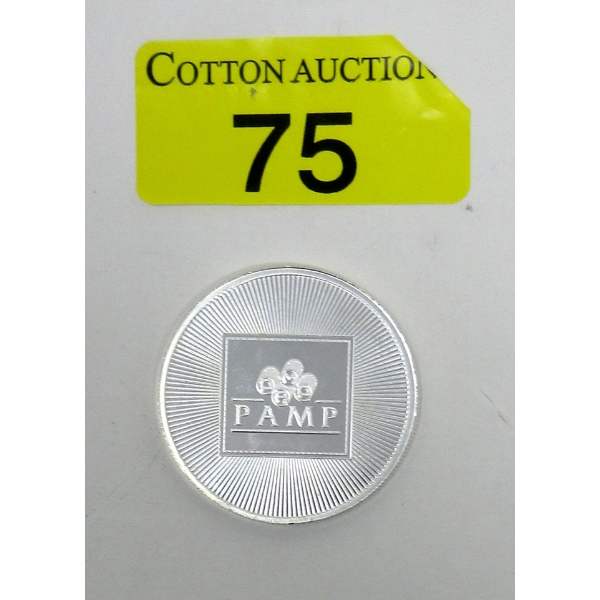 1 Oz .999 Silver PAMP Suisse Round 