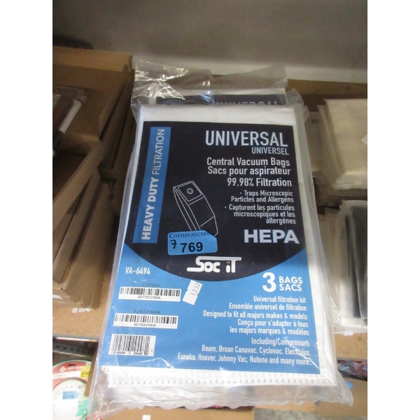 7 Packs of 3 New Universal Central Vacuum Bags
