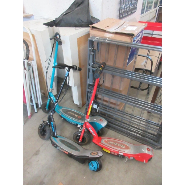3 Assorted Razor Scooters - Preowned - As Is