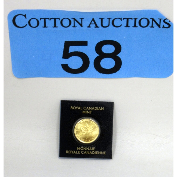 1 Gram .9999 Fine Gold 2023 Maple Leaf Coin 