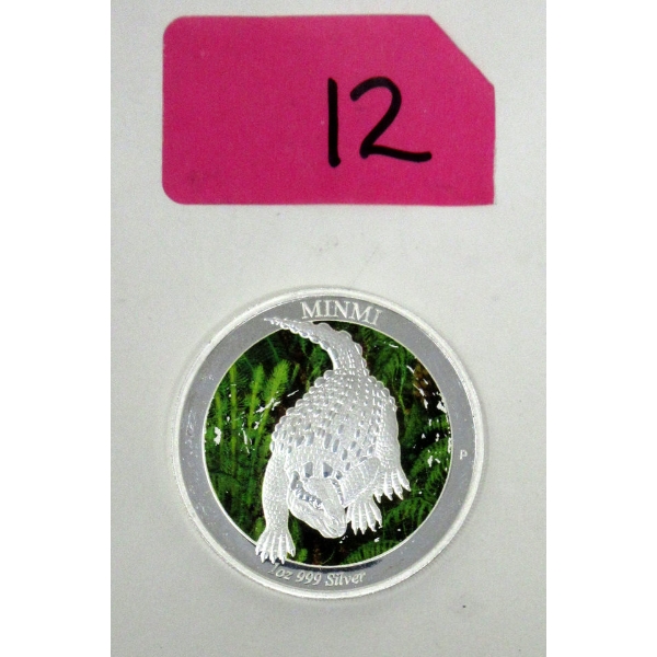 1 Oz .999 Silver 2015 Australian Age of Dinosaurs-Minmi Coin 