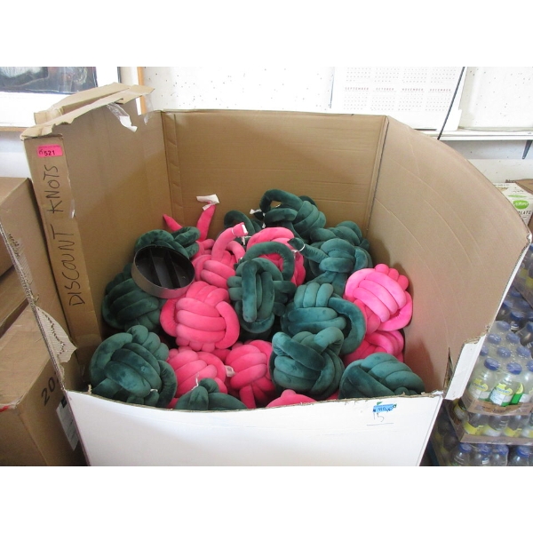 Skid of Cuddle Knot Pillows - Assorted Colours
