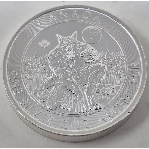 2 Oz .9999 Silver 2021 Canada Werewolf Coin 