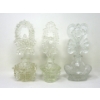 Image 1 : 3 Vintage 8" Pressed Glass Perfume Bottles 