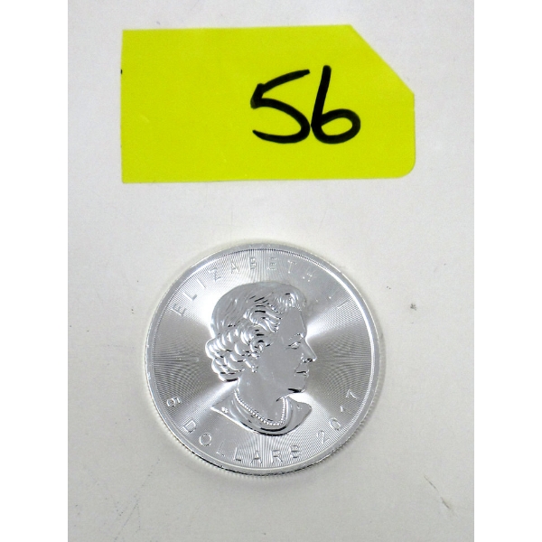 1 Oz .9999 Silver 2017 Canada Maple Leaf Coin 