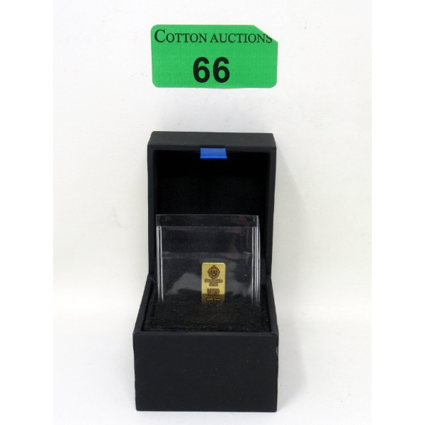 1/100 Oz .9999 Fine Gold Scottsdale Lion Bar