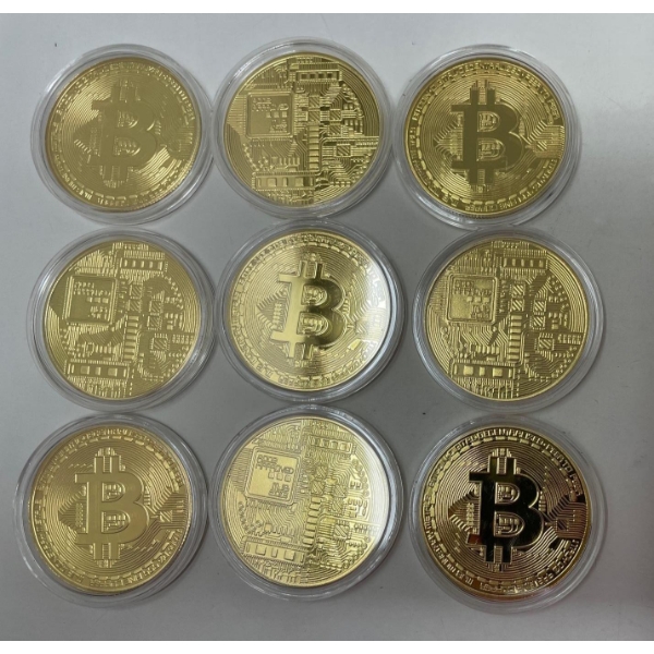 9 x Novelty Bitcoin Rounds 