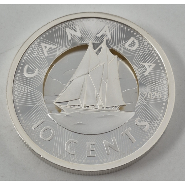 3.59 Oz .9999 Silver Multilayered Bluenose Coin 