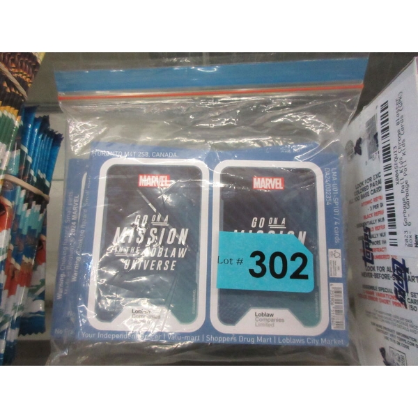 50 Marvel "Loblaw Universe" 4 Card Trading Card Sets