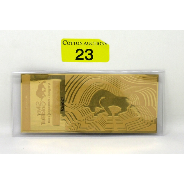 1/10 Gram .9999 Fine Gold Foil Note 