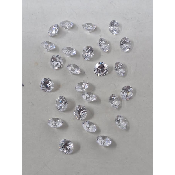 25 x 1 Carat AAA Grade Loose Cubic Zirconia 