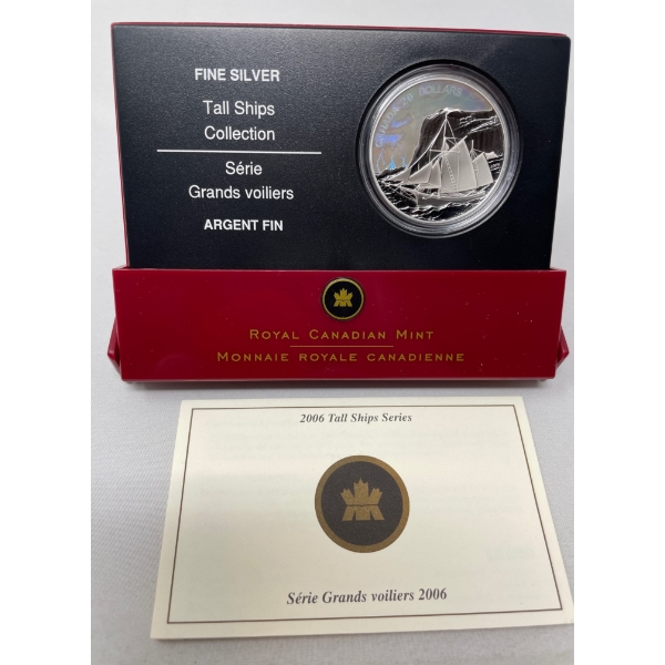 2006 .9999 Silver 1 Oz The Tall Ships Coin 