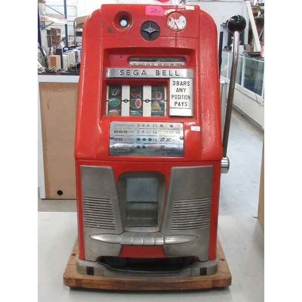 Vintage "Sega Bell" Cast Metal Slot Machine