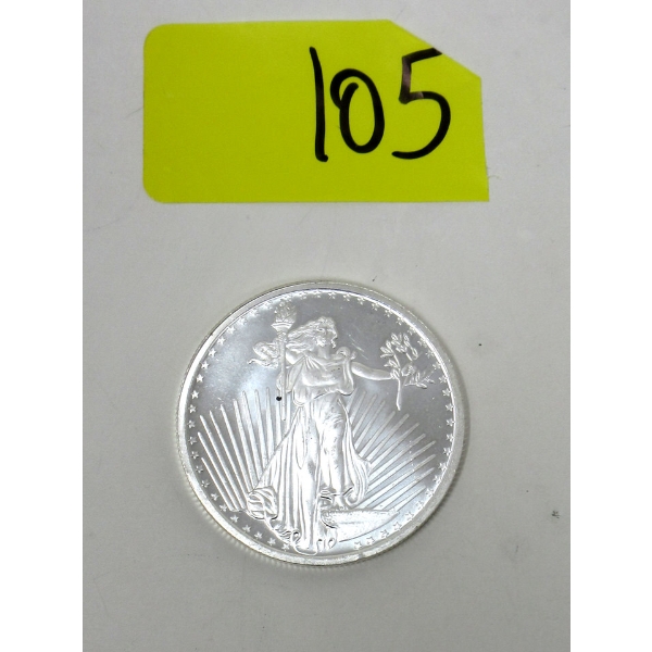 1 Oz .999 Silver St. Gaudens SilverTowne Round
