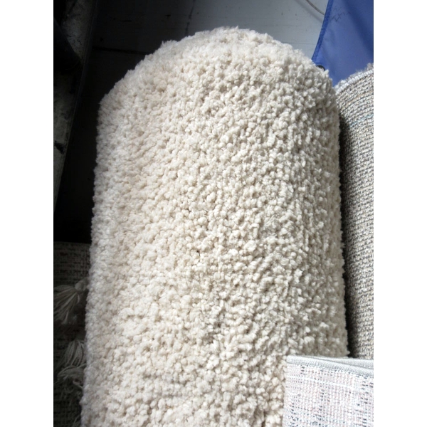 8' x 10' Ivory Shag Area Carpet 
