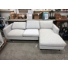 Image 1 : Grey Fabric Upholstered Section with Chaise End