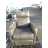 Image 1 : Grey Faux Leather Swivel Rocking Power Recliner