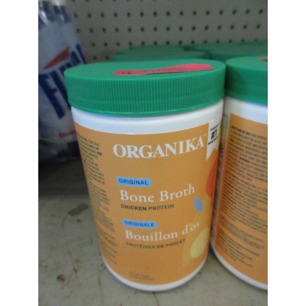 4 Jars of Organika Original Bone Broth - Chicken Protein
