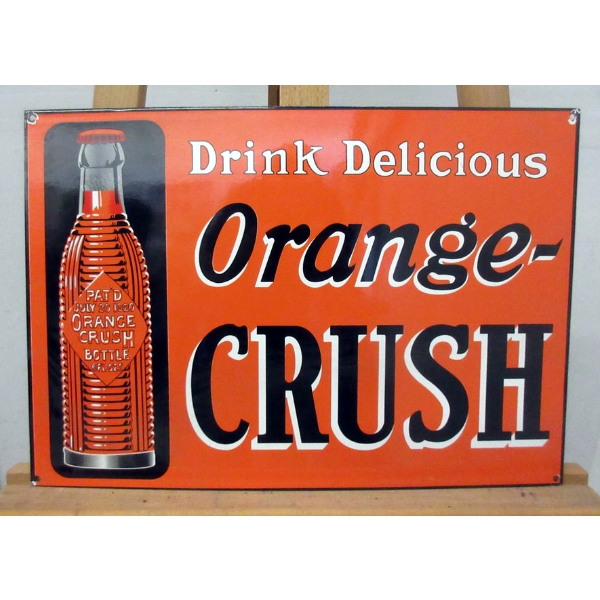 Porcelain Orange Crush Sign