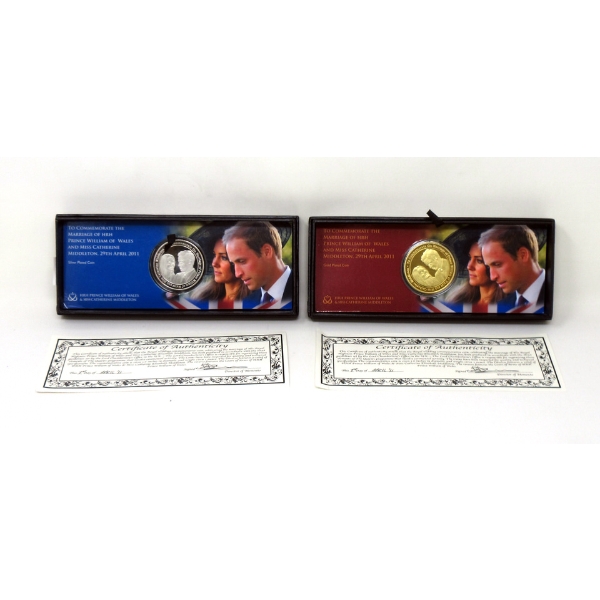 2 Prince William & Kate Middleton Collector Rounds