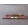 Image 1 : 3 Assorted Vintage Wood and Brass Levels