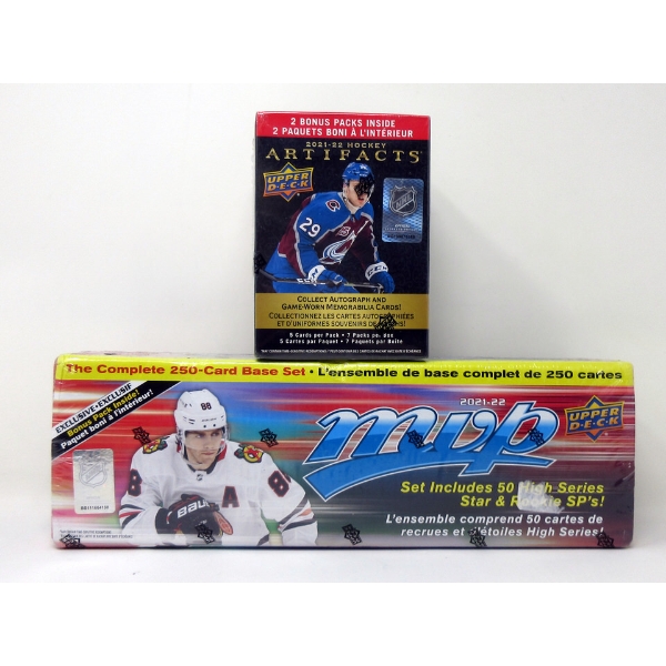 2 New Boxes of 2021-22 Upper Deck Hockey Cards