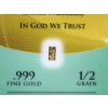 Image 2 : 2 x 1/2 Grain .999 Fine Gold Certified Bars 