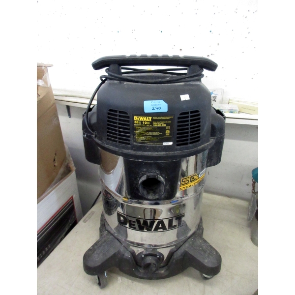 DeWalt Stainless Steel Shop Vac -  38 L/ 10 Gal 