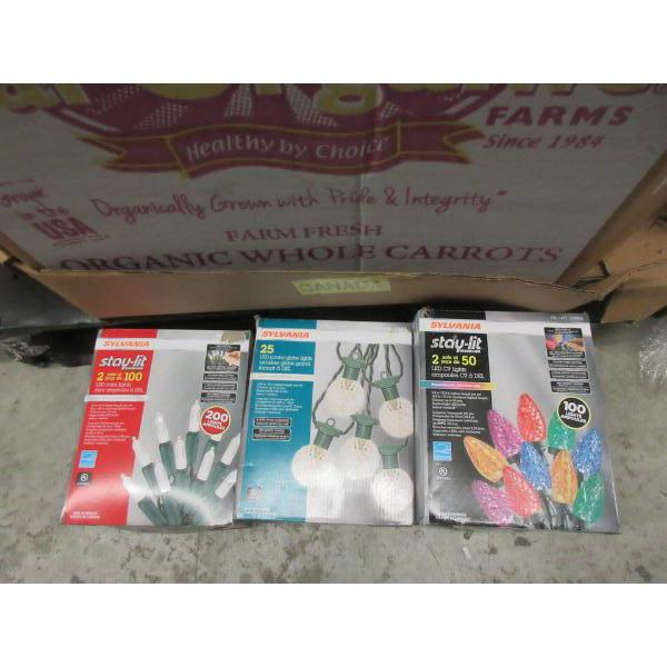 3 Assorted Sylvania Stay-Lit String Light Sets