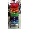 Image 1 : 10 Drawer Rolling Rainbow Craft Tower & Contents