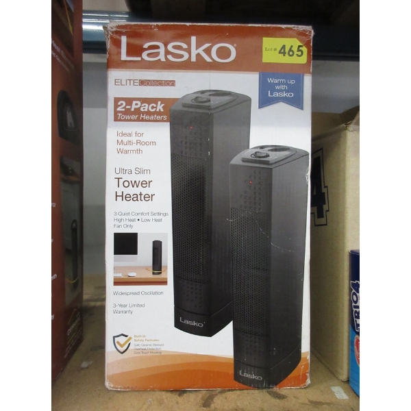 Lasko Elite Twin Pack of Personal Tower Heaters