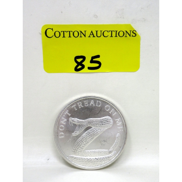 1 Oz .999 Silver "Don’t Tread On Me" Round