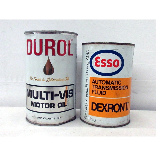 1 Esso  Transmission Fluid & 1 Durol Multi-V1S Oil Can
