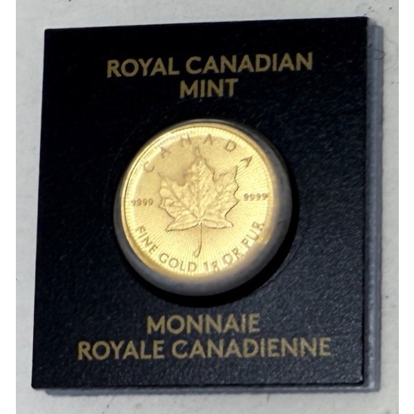 1 Gram .9999 Fine Gold 2022 Canada Maple Leaf Coin 