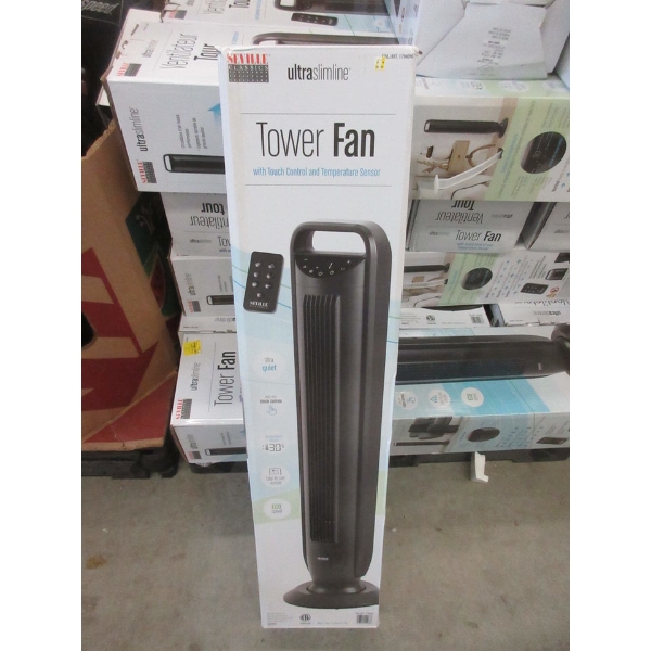 Seville Ultraslimline Oscillating Tower Fan in Box