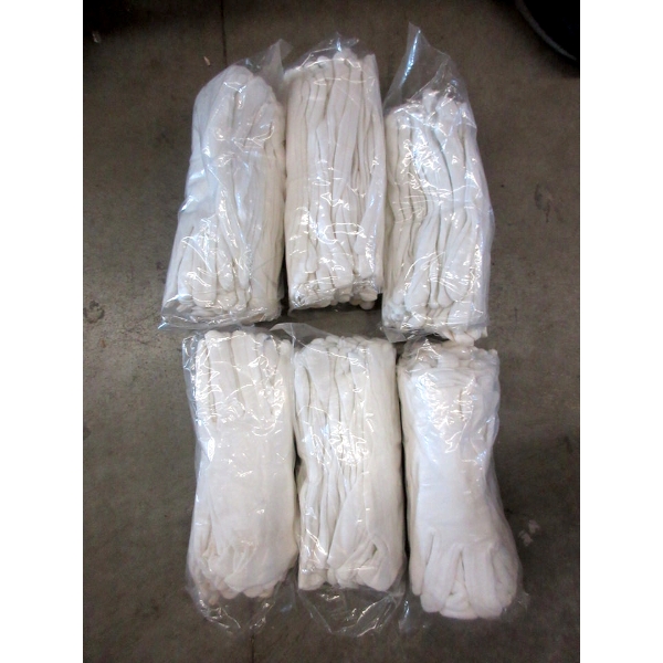 6 Packs of 12 New Pairs of White Inspection Gloves