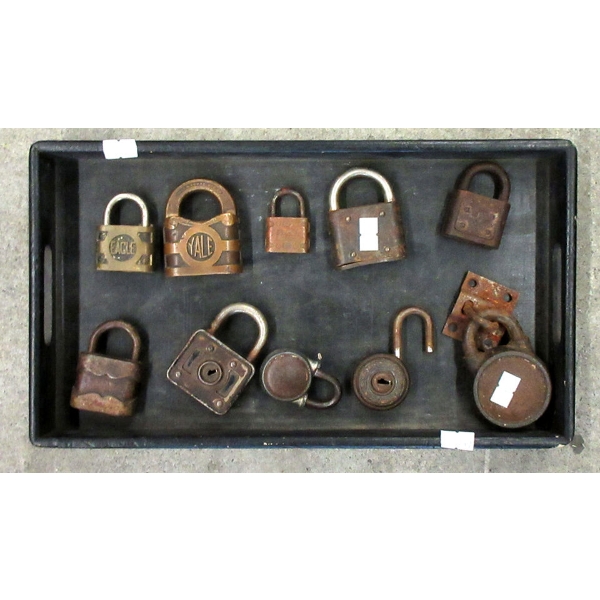10 Assorted Vintage Padlocks - No Keys
