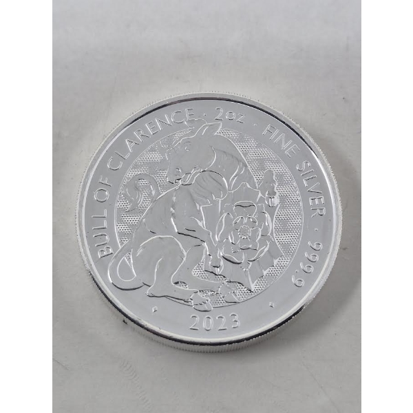 2 Oz .9999 Silver 2023 Bull of Clarence Coin 