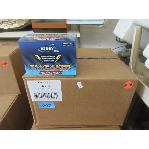 3 Cases of  Tweaker  Sugar Free Energy Shots - Berry