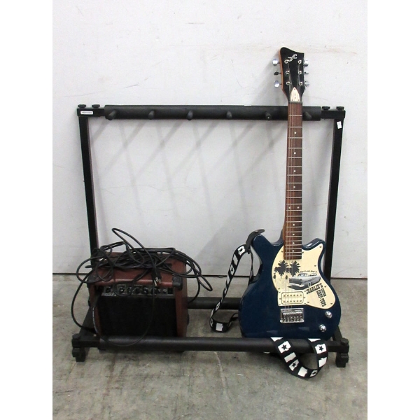 Electric Guitar, Guitar Amp & Guitar Stand