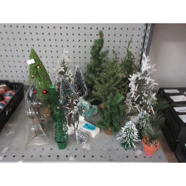 16 Assorted Tree Models and Décor - Some Illuminated