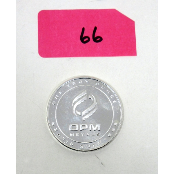 1 Oz .999+ Silver OPM Metals Round 
