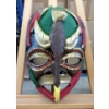 Image 1 : Large Carved Wood Wall Mask - 19" x 13" 