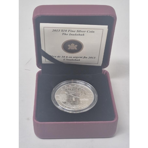 Half Ounce .9999 Silver 2013 Inukshuk $10 Coin 