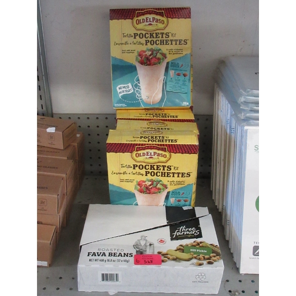 Roasted Fava Beans & 5 Boxes of Tortilla Pockets Kits 