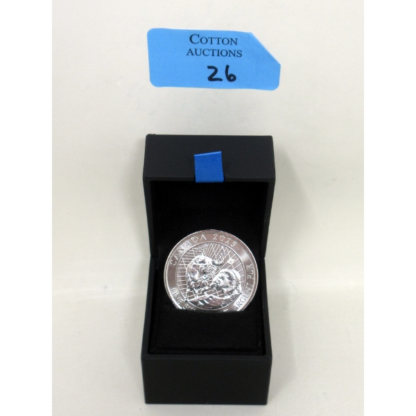 2 Oz .9999 Silver 2025 Bull/Bear Coin 