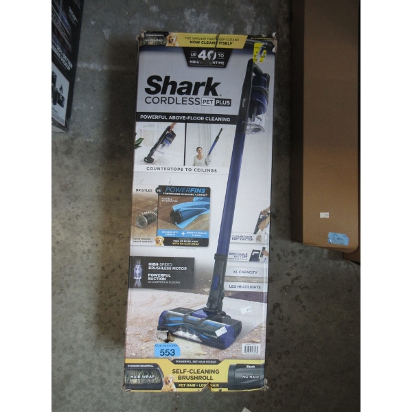 Shark Cordless Pet Plus Stick Vac in Box