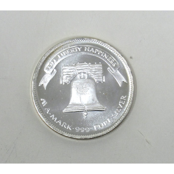 Vintage 1 Oz .999 Silver 1984 Liberty Bell A-Mark Round 