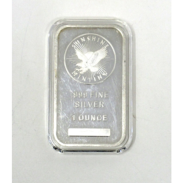 1 Oz .999 Silver Sunshine Minting Bar 