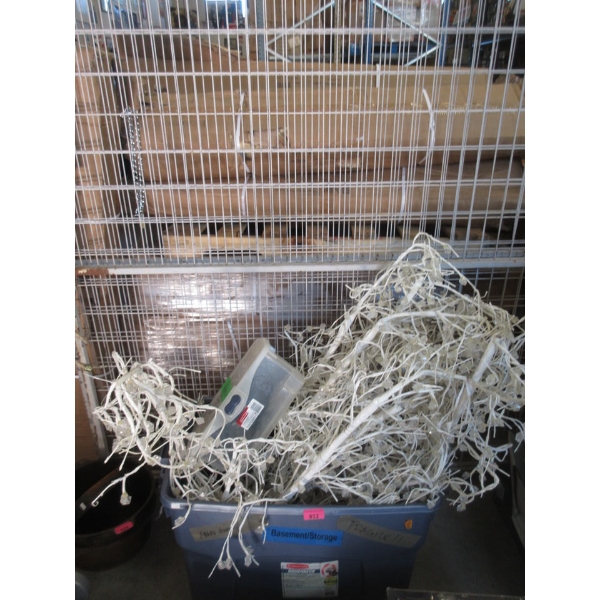 White Illuminated Christmas Tree in Tote